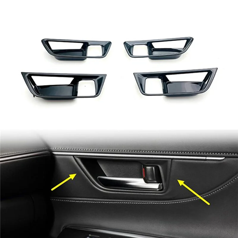 Chrome Interior Mouldings Inner Door Handle Bowl Panel Cover Trim for Toyota Harrier 2021