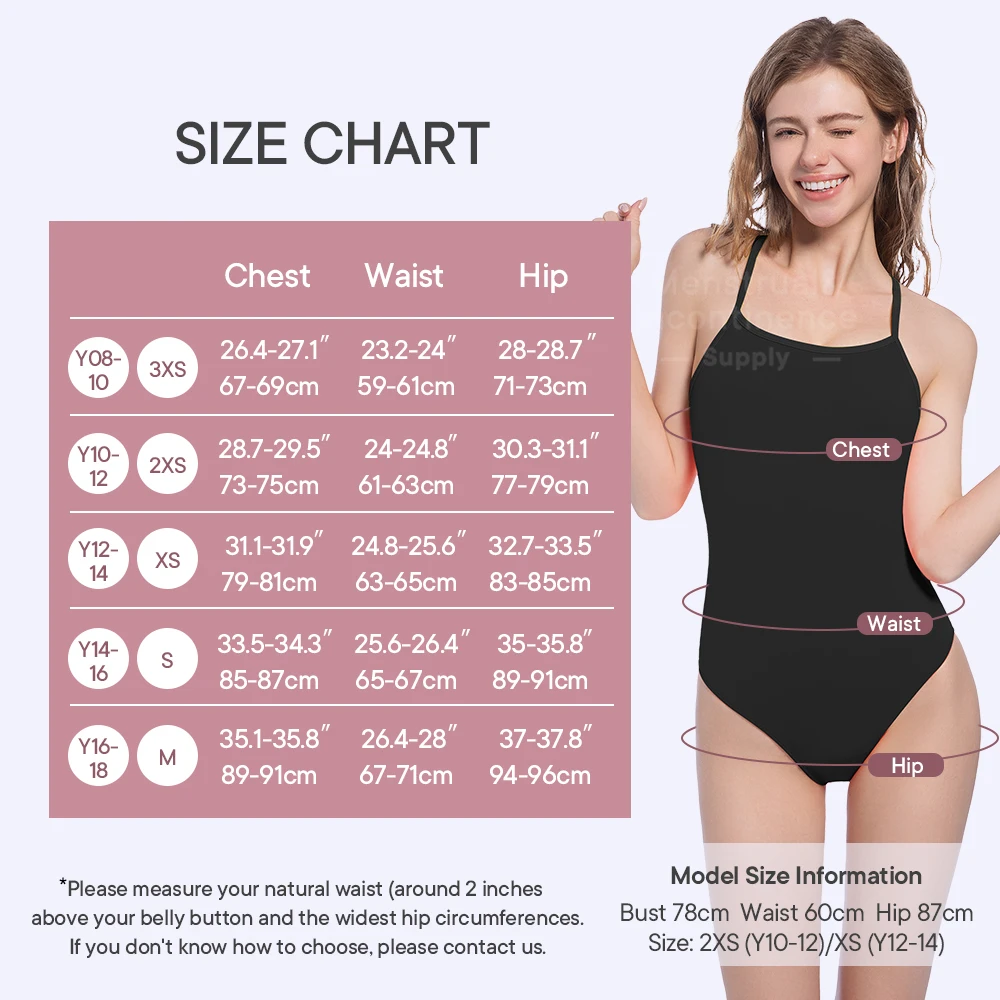 ملابس سباحة للحيض للمراهقين قطعة واحدة ملابس سباحة قابلة للتنفس وقابلة لإعادة الاستخدام 4 طبقات حماية مانعة للتسرب عالية الامتصاص للاستحمام S