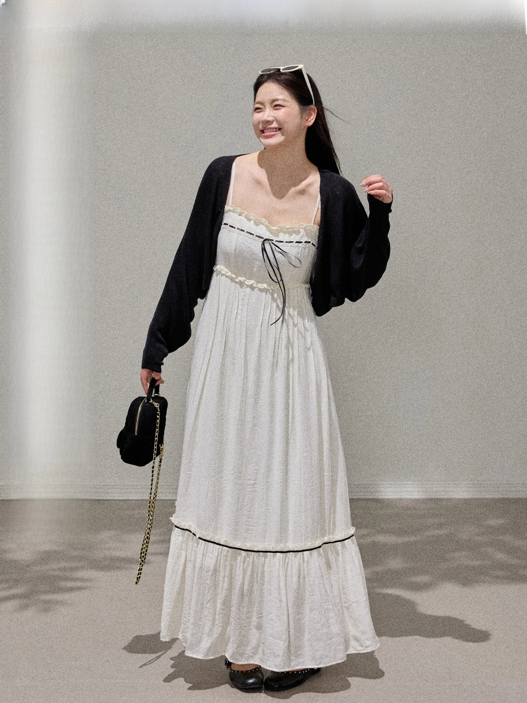 JULULOOK French Sle plus Size Dr with Ruffle Splice Strap Long Skirt for Plump Women Autumn Season A-Line Dr