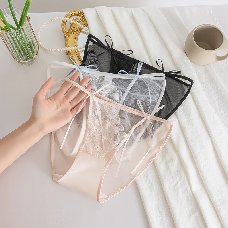 3Pcs Women's Lingerie Seamless Panties for Women Triangular Panties Set Pack Thong Lingeries Sexy Hot G-string Underwear Lace