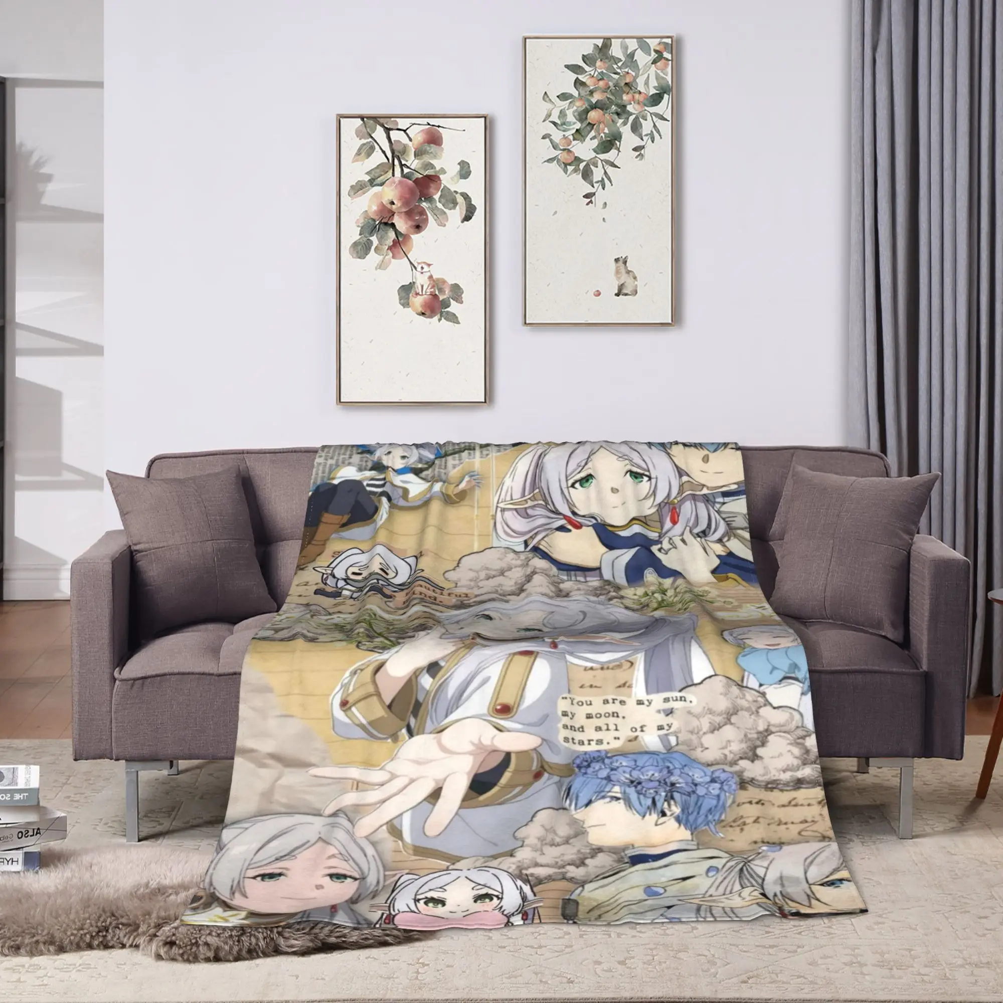 Soft Blanket Picnic Frieren Beyond Journeys Bedding Throws Print  Bedspread For Home Decor