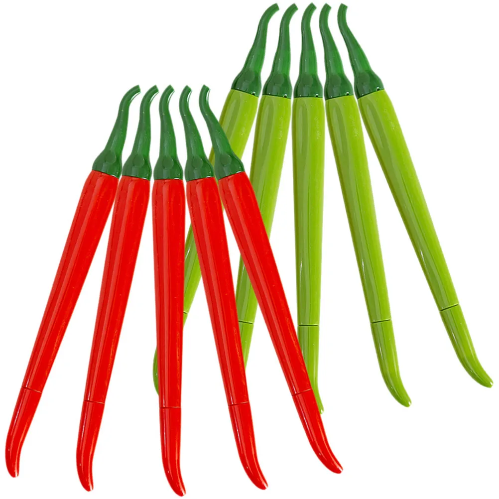 12pcs Chili Shaped Gel Pen Smooth Writing Neutral Pen For Students Ergonomic Design Premium Abs Material Long Lasting Ink