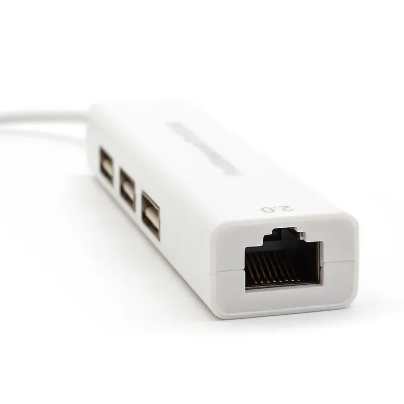 3 Ports USB Hub 10/100M Ethernet Adapter Network Card with Free Lan Driver for Macbook Windows USB To RJ45