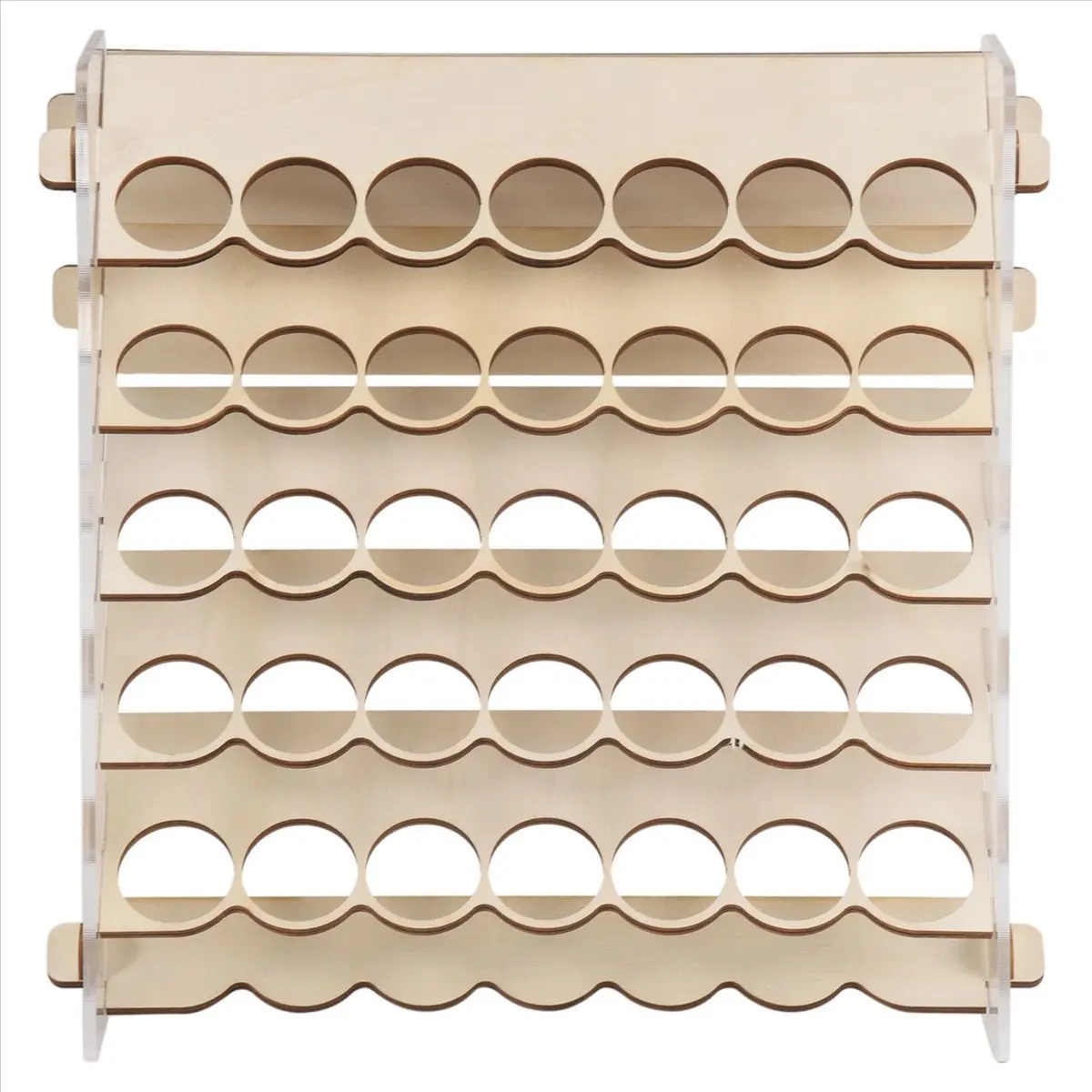 2X Craft Paint Storage Modular Wooden Paint Organizer - Holds 35 Bottles of Paints Miniature Stands