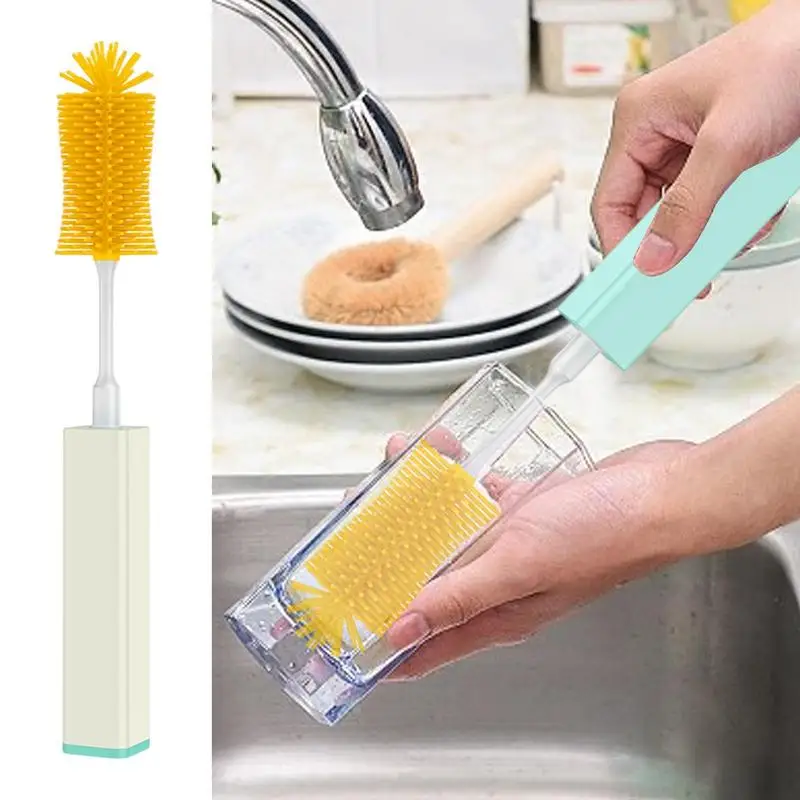 แปรงทําความสะอาดขวดอัตโนมัติ แปรงล้างขวดนมไฟฟ้า หมุนได้ 360 องศา แปรงทําความสะอาดขวดน้ําความเร็วสูง ขวด