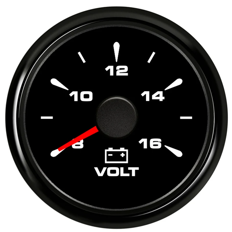 52mm Voltmeters Modification 8-16v Show Pointer Voltage Gauges Black Volt Meters 8 Kinds Backlight 9-32v Universal for Car Boat