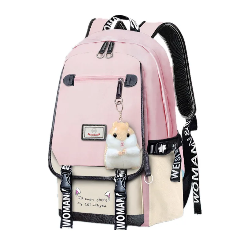 Backpack for female Korean version middle and high school students, backpack for female leisure campus, Instagram backpack