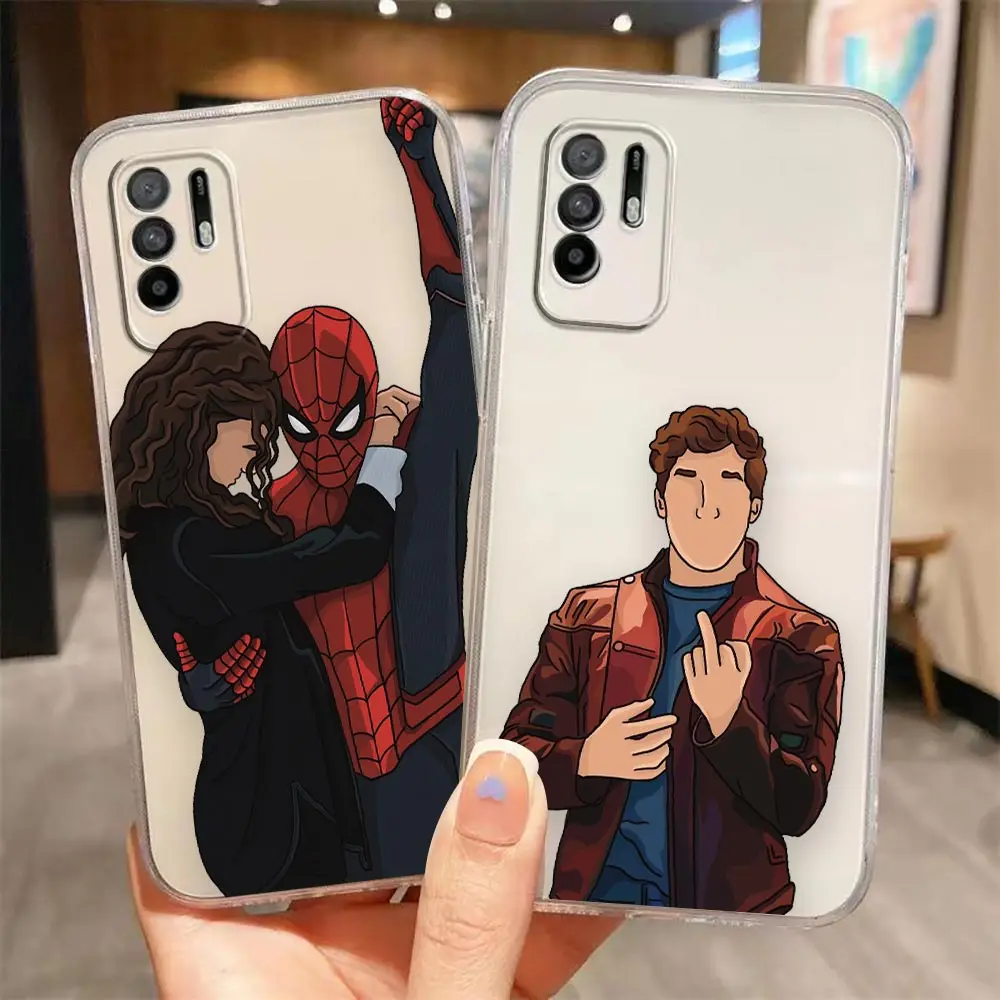 Clear Case For OPPO A97 A96 A95 A94 A93 A92S A74 A72 A57 A55 A54 A32 A15 5G Case Funda Capa Shell Marvel Avengers Heros Faceless