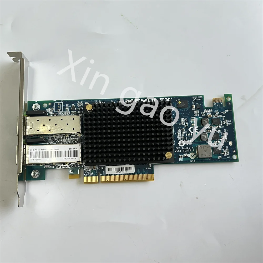 สำหรับ10Gb PCI-E การ์ดเครือข่าย FC พอร์ตคู่49Y7941 49Y7942การ์ด P006138-01B v.a ออปติก100% การทดสอบที่สมบูรณ์แบบ