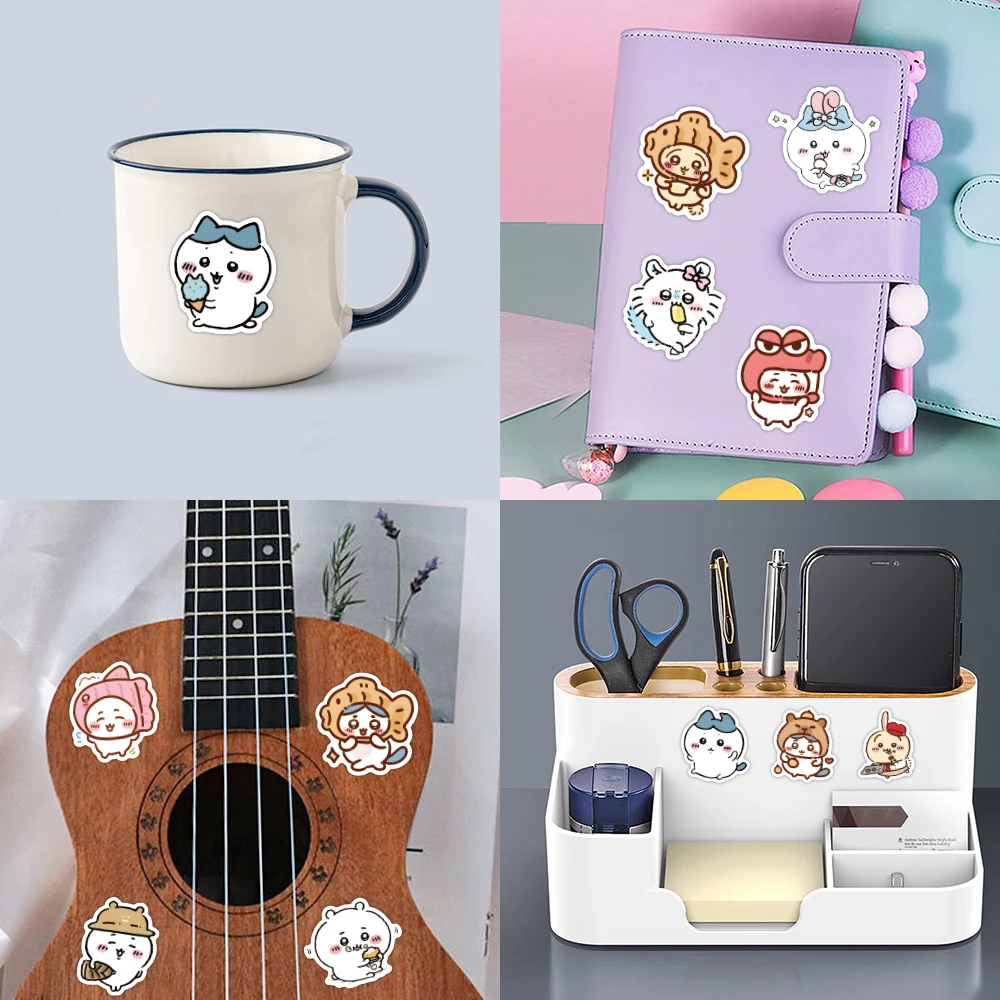 60pcs Cartoon Chiikawa Stickers Laptop Phone Case Luggage Notebook Guitar DIY Graffiti Cute Jiikawa Decal Sticker Kids Toy image 6