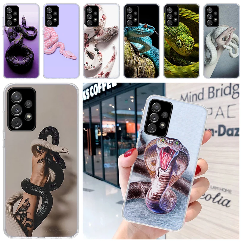 Animal Leather Snake Scales Soft Phone Case for Samsung Galaxy A51 A50S A41 A31 A21S A11 A71 A70 A40 A30S A20E A10 A6 A7 A8 + A9