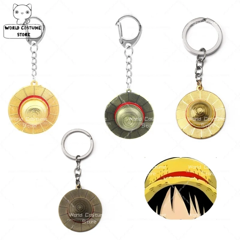 

Anime Character straw hat keychain anime character accessories gift decoration Backpack pendant Straw hat Accessories keychain