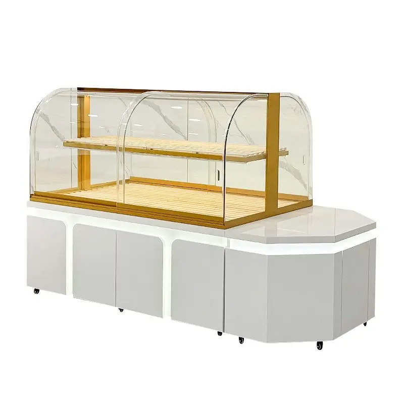 Bread  Round Side display Cake Shop Nakajima Double Sided Bakery Glass Model Cabinet Pastry Shop