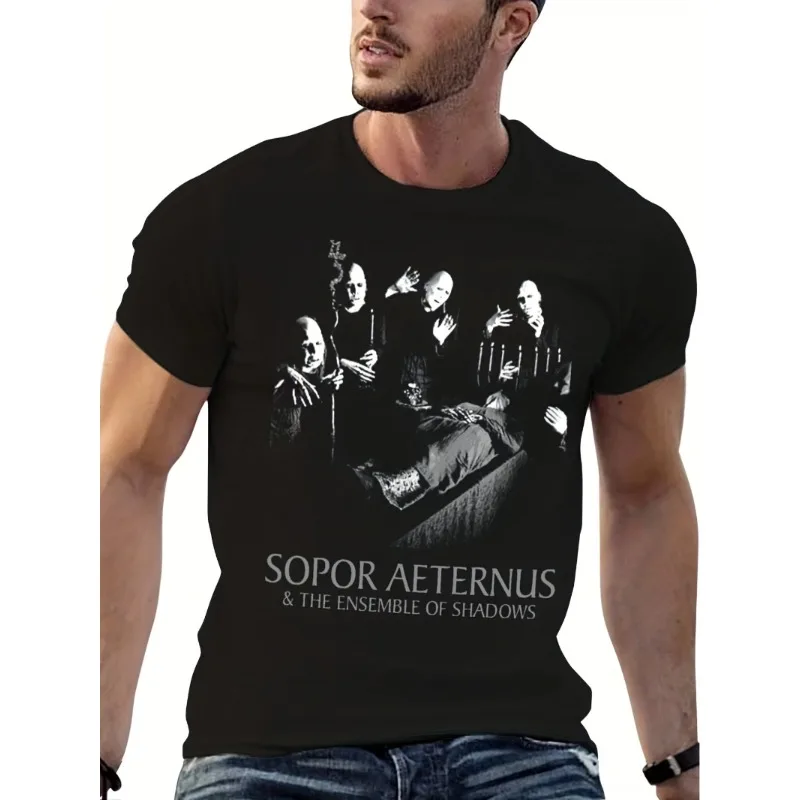 Camiseta gráfica de la banda Gothic Darkwave para hombre - Camiseta musical con diseño de Sopor Aeternus y Shadows, adecuada para conciertos