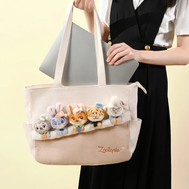 Disney & Zootopia Large Capacity Plush Crossbody Bag for Daily Outings, Commuting, and Office Tote - Christmas and Birthday Gift