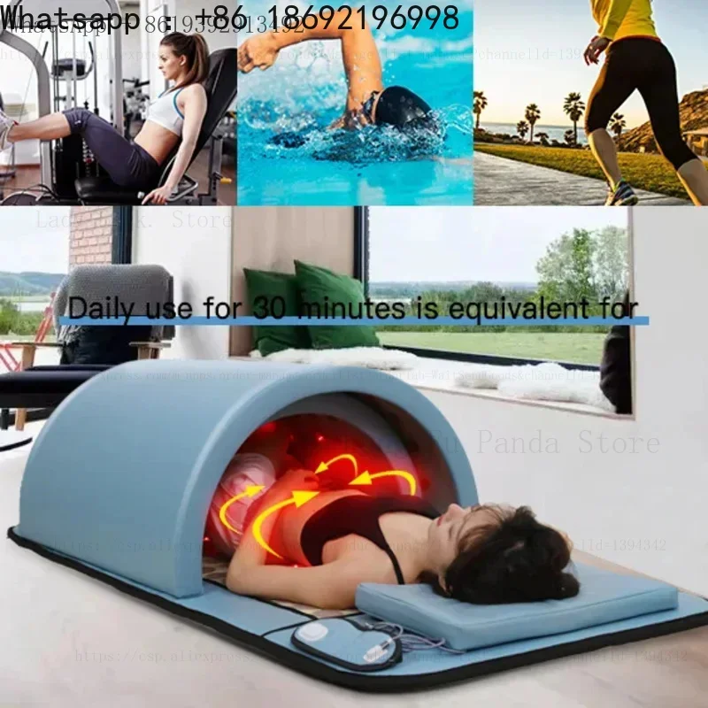 2026 New Lay Down Factory Hot Sale Deep Relaxation Spa Capsule Heated Bed Low EMF Infrared Therapy Sauna Room