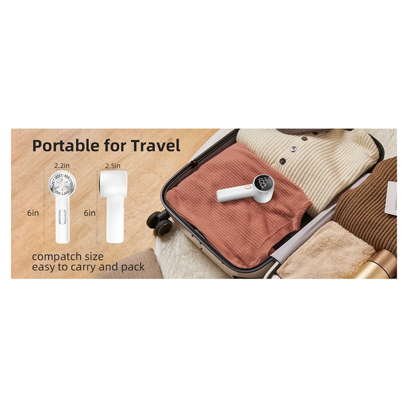 ماكينة حلاقة قماشية محمولة قابلة لإعادة الشحن ، مزيل الوبر ، سترة كهربائية ، 3 سرعاتٍ ، 6 أوراق لإزالة بيلينغ