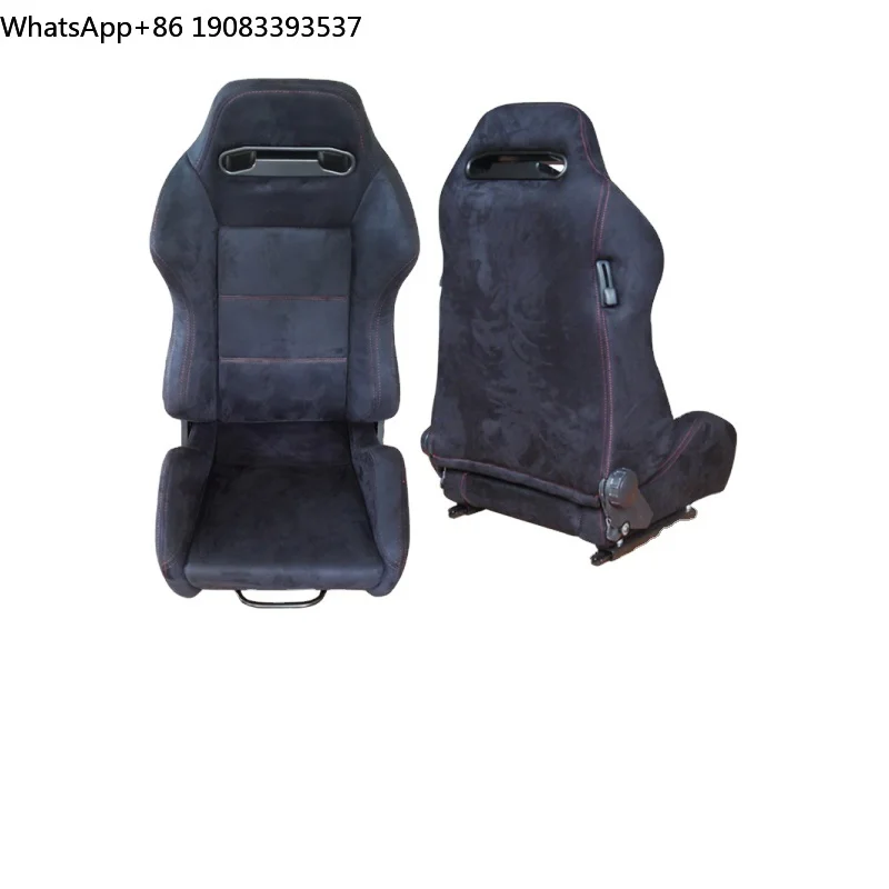 EDDYSTAR Adjustable  Black Soft Double Layer Sewing Thread Office Chair Universal Big Size Car Seat
