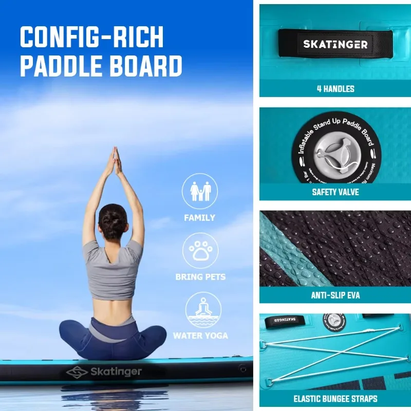 Airo Skatinger Floating Fitness Exercise Inflatable Air Track Water Yoga Mats Home/residential Gymnastics Physical Sports Water