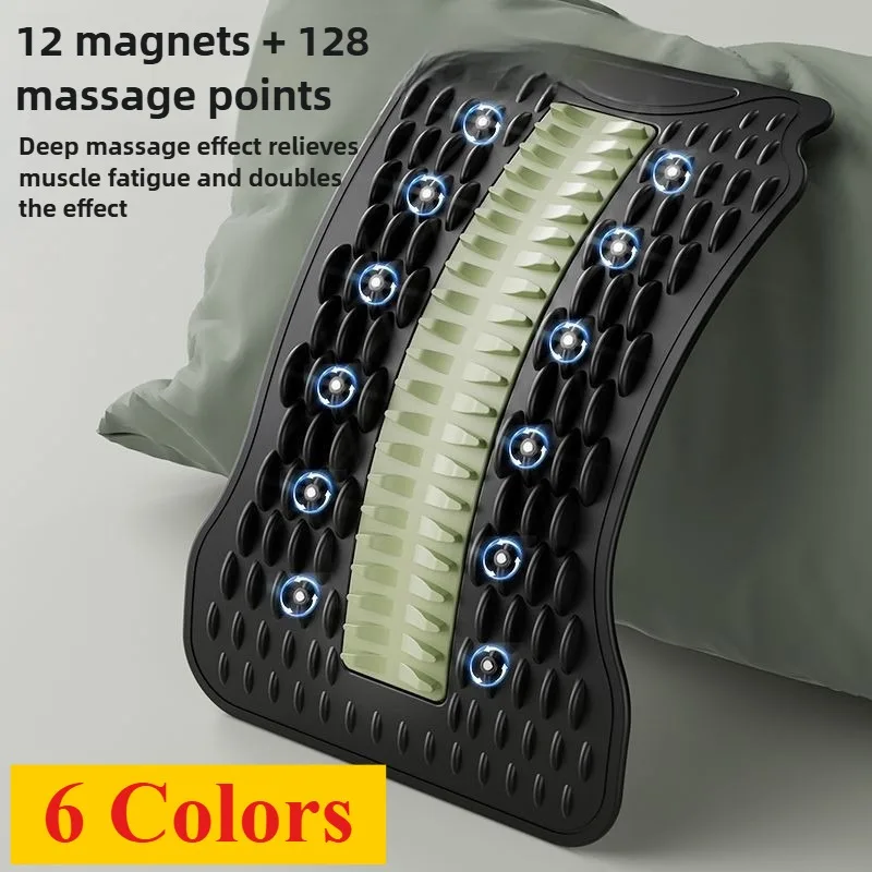 6 colores 12 imanes vértebras Lumbar relajante corrección jorobada moldeador de espalda camilla alivio del dolor de espalda estiramiento masajeador de espalda