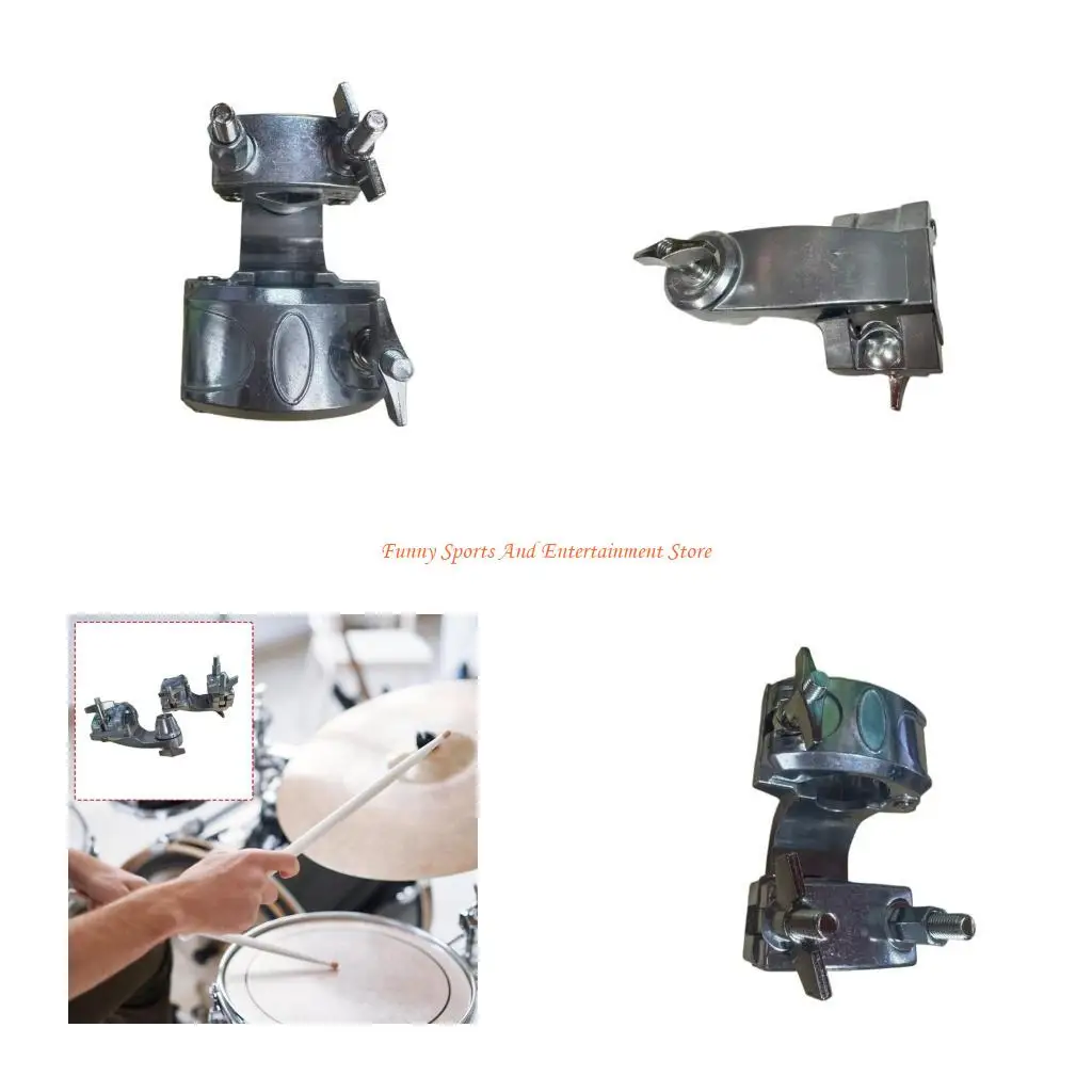 

C4DE Portable Swivels Drum Clamp Bracket Easy To Install Drum Frame Clamp for Easy Setups and Removal Enhanced Stability