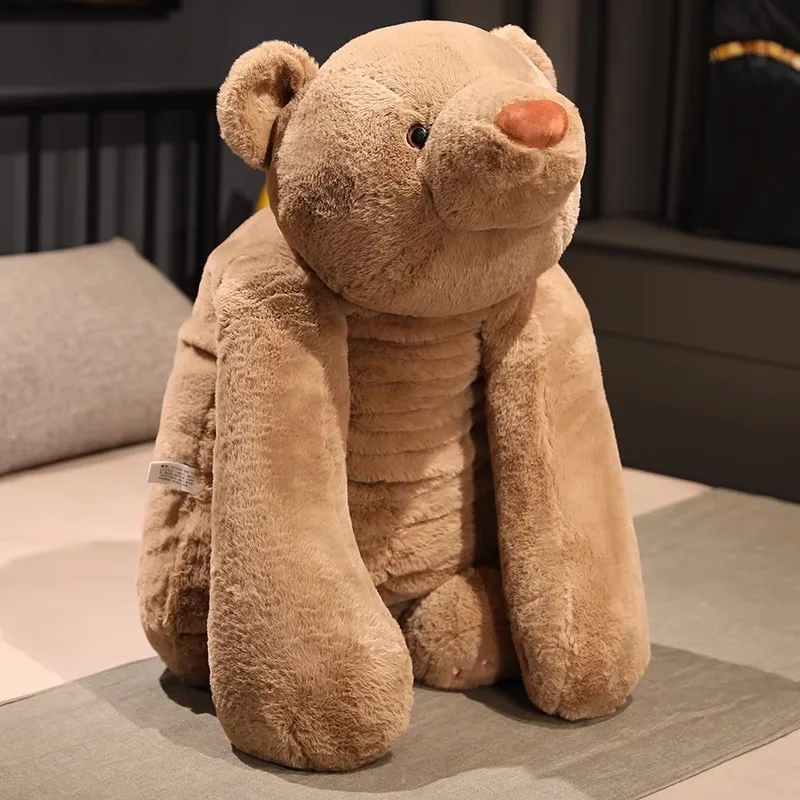 Giant Long Lying Cuddly Plush Bear Ultra Soft Stuffed Animal Sleeping Pillow Cushion Bedroom Decor Kids Girls Boys Birthday Gift