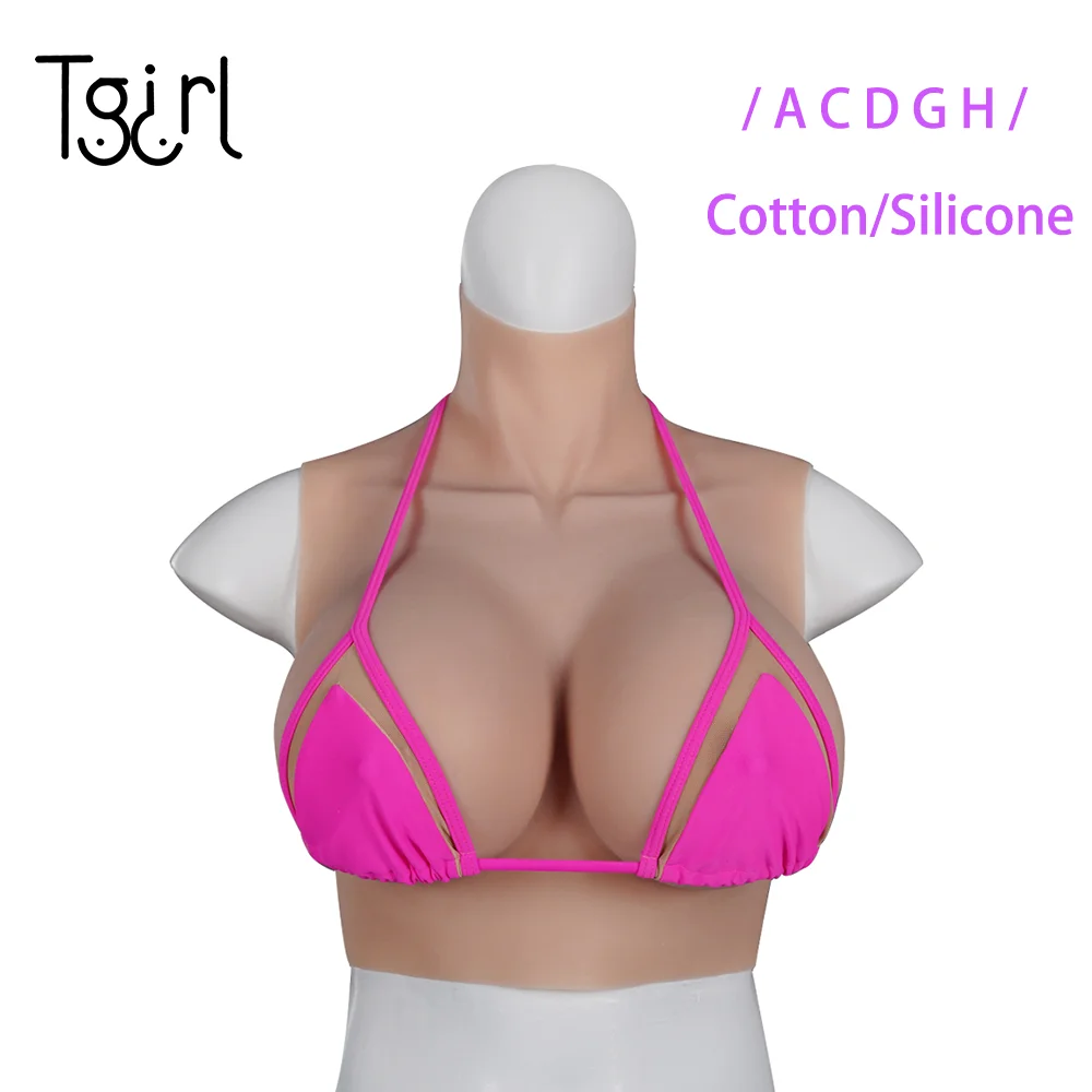 Tgirl Cosplay for Men Fake Silicone Breast Forms Huge Boob A/C/D/G/H Cup Transgender Drag Queen Shemale Cosplay