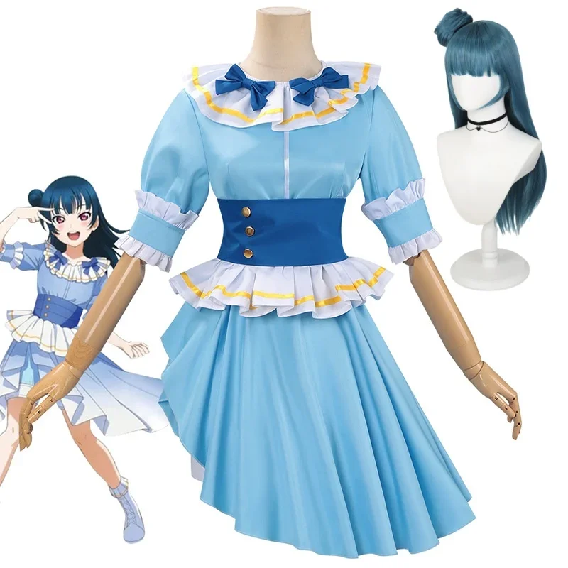 

Tsushima Yoshiko Cosplay Anime LoveLive Yohane Costume Wig Halloween Party Suit 2025