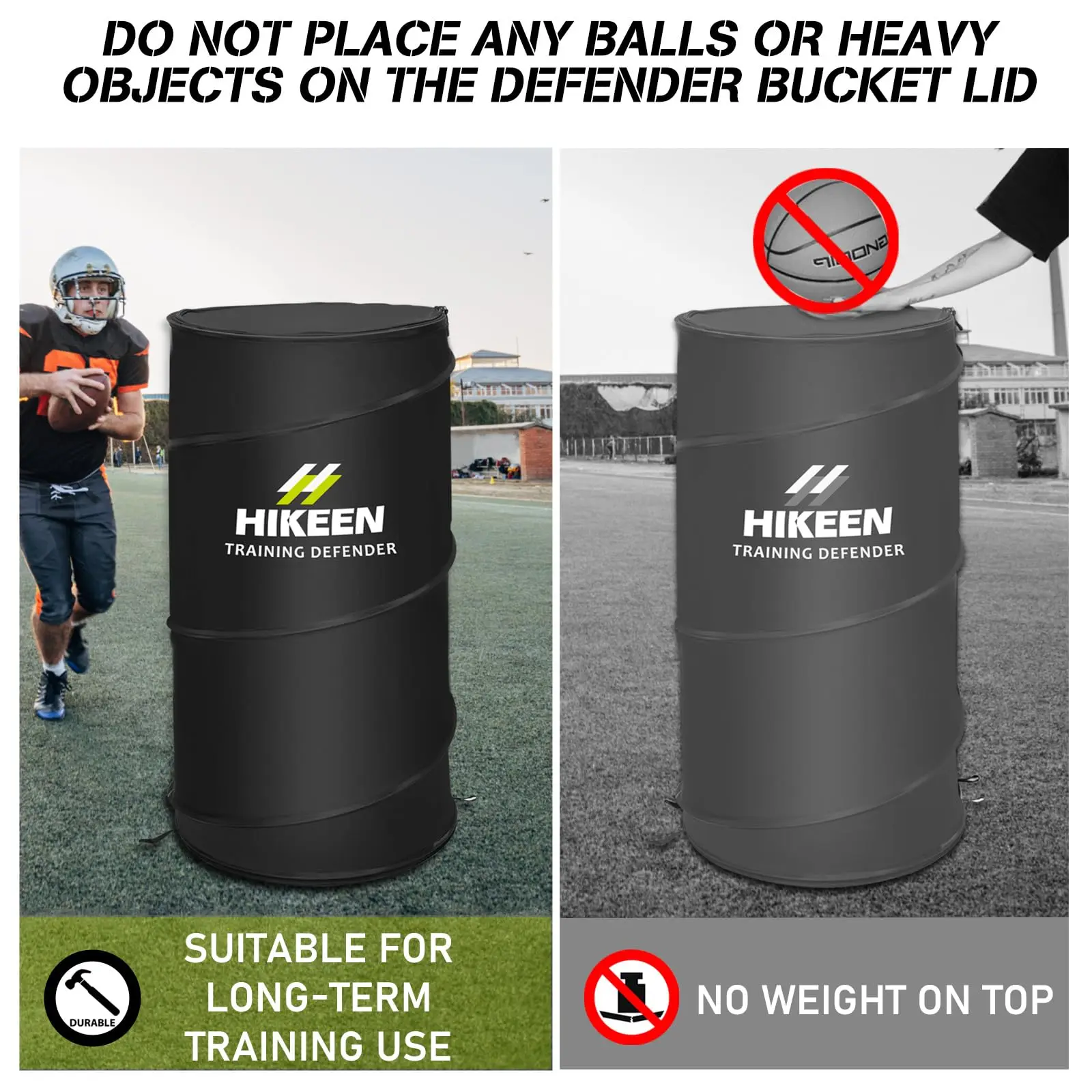 Hikeen Basketball Defender Dummy - Pop-up veilig simuleert Defender Opvouwbare trainingsapparatuur voor basketbalvoetbal