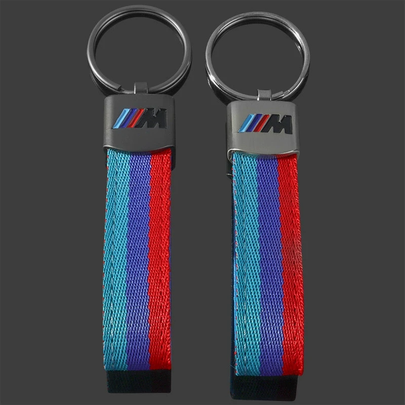 For BMW 1 2 3 4 5 6 7 Series X1 X3 X4 X5 X6 X7 87 F20 E36 E46 E90 E39 F10 F16 Car Keychain Nylon Braided Decorative Accessories