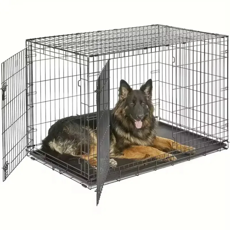 

Hot Sale Dog Cages Large Strong Bold and folded Durable Metal Wire Dog Crate With Best Price Kennel pet cage