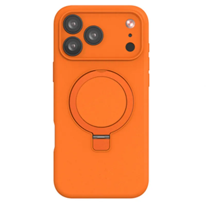 Magnetische Klapphalterung aus flüssigem Silikon für Magsafe IPhone 17 Air 16 15 14 13 12 Pro Max Plus 17Pro Mag Safe Phone Cover