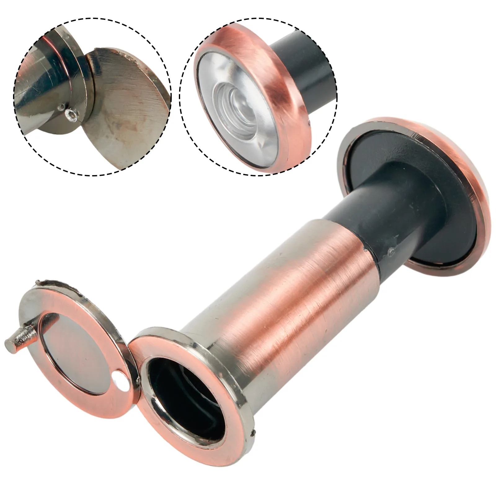 Sight Hole Peephole Door Viewer Adjustable For 50-75mm 200 Degree Glass Lens Home Hardware Wide Angle Brand New