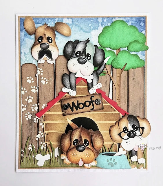 Piggy Craft metal cutting dies cut die mold Dog nest house decoration Scrapbook paper craft knife mould blade punch stencils die