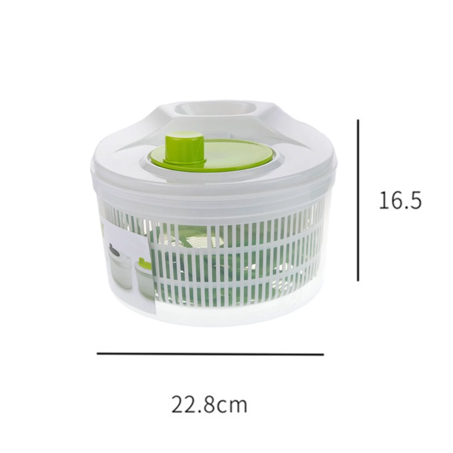 Swtroom Salad Spinner Vegetable Dryer Quart Fruit Veggie Bowl Lockable Colander Basket Lid Drawcord Switch