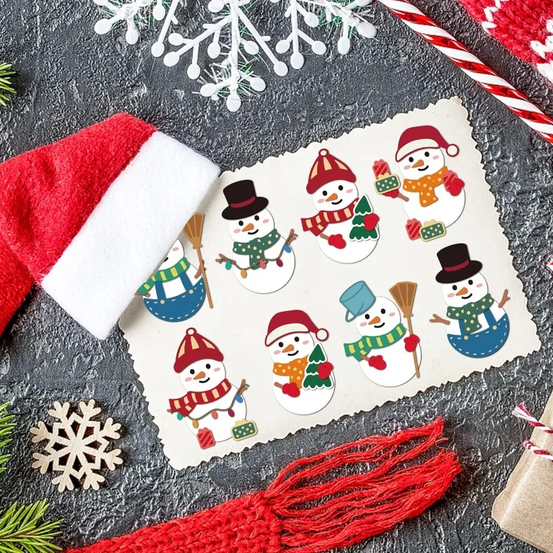 2pcs Winter Snowman Cutting Dies Hat Scarf Carbon Steel Die Cuts Christmas Embossing for Scrapbooking Card DIY Craft Decoration