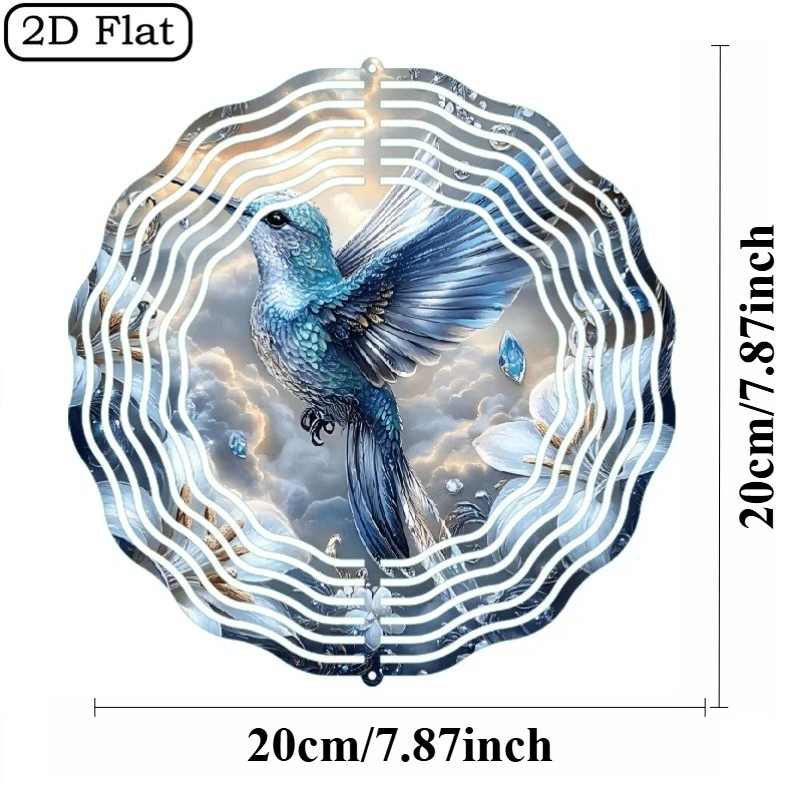 2D Flat dimensional Rotating Wind Chime Featuring  