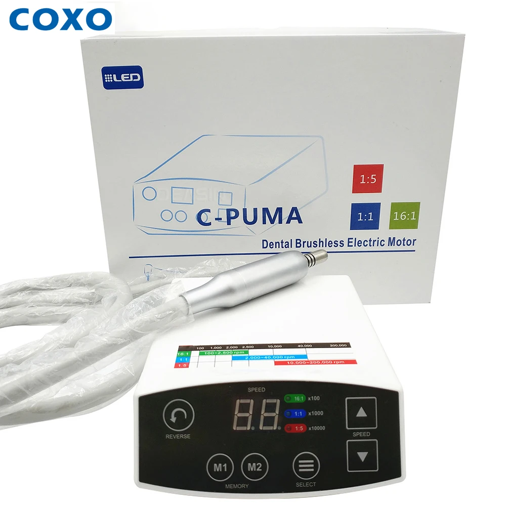 COXO C-PUMA Dental Electrical Motors torque output: 3.5 N-cm dental Brushless micromotor with LED Dental medical equipment view 6
