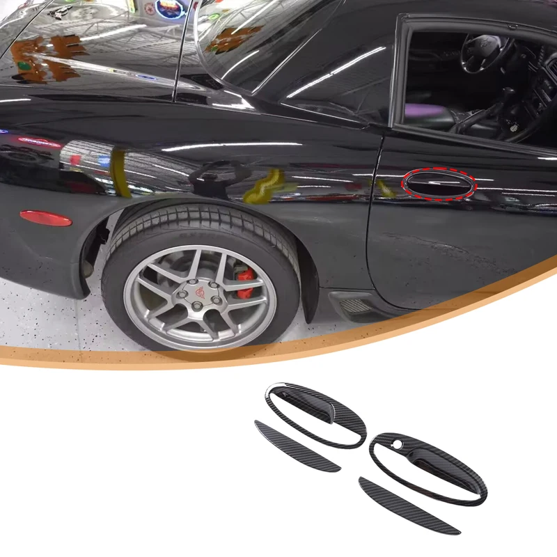 

Exterior Door Handle Cover Trim Sticker Outer Handle Decor Frame Decoration Car Accessories For Chevrolet Corvette C5 1998-2004