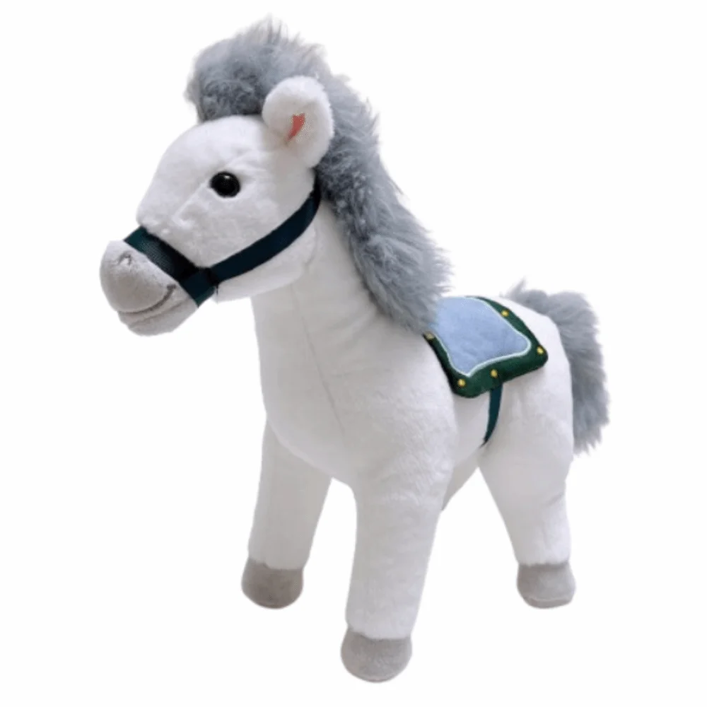 Good Luck Cute Stuffed Animal Horse Soft Kawaii Horse Plush Doll Toys Long Mane Lifelike Cartoon Steed Doll Home Decor