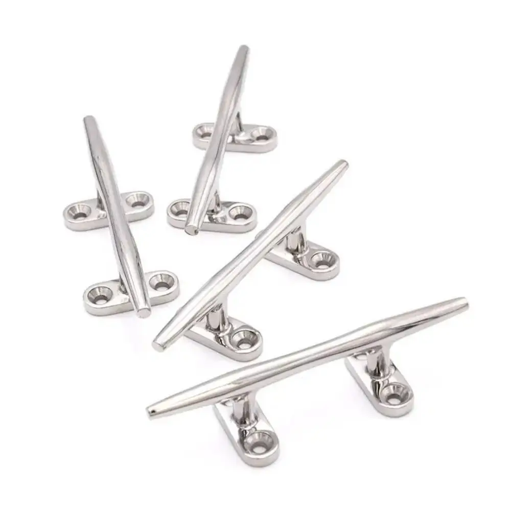 316 Stainless Steel Boat Dock Cleat Heavy Duty Silver Boat Grab Handle Boat Hollow Base 4/5/6/8/10/12 Inch Durable