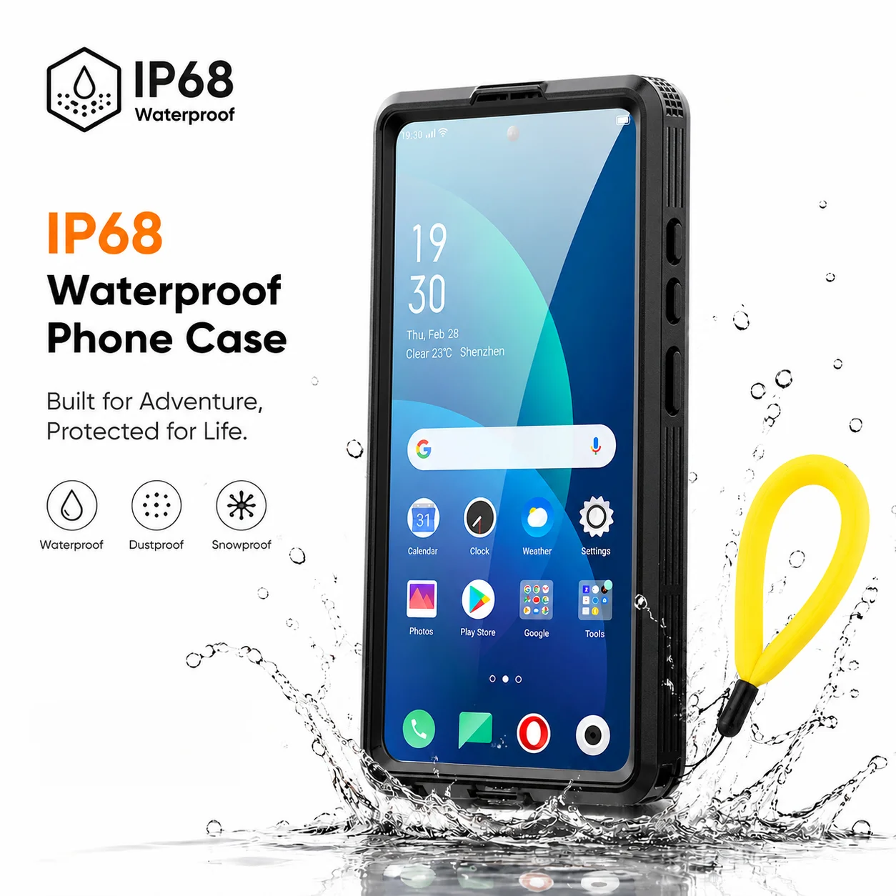 IP68 Wasserdichte Handyhülle für iPhone-Serie, mit Schwimmring, berührungsempfindlich, geeignet für iPhone 18 Pro Max/17/16 – Detail 4