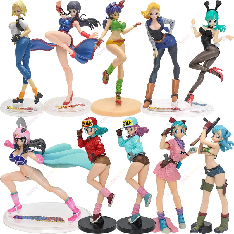 Hot Sale Chichi Youth Edition Figurine Toys Action Figure Bulma Launch Android 18 Lazuli Camouflage Cheongsam Collection Model