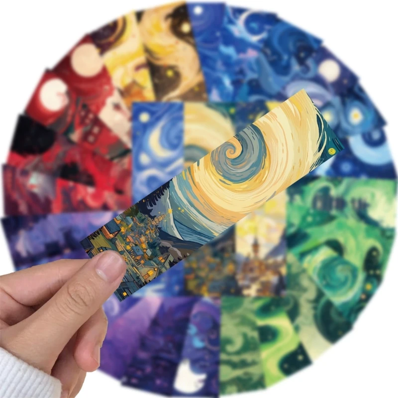 30Pcs Reading Bookmarks Oil Painting Theme Bookmarks Gift for Book Lover Reader