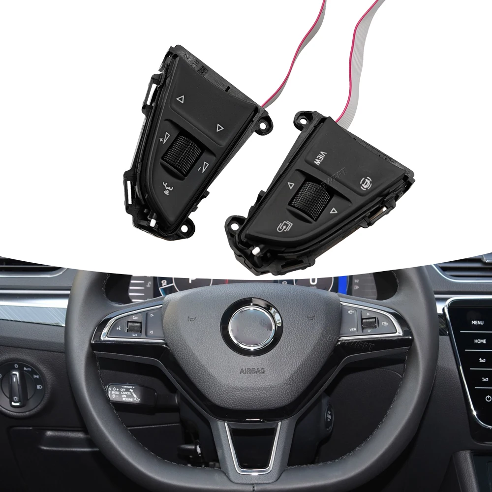 

3VD919719A Car Multi-Function Steering Wheel Buttons Switch For Skoda Fabia 2015 Octavia 2013-2023