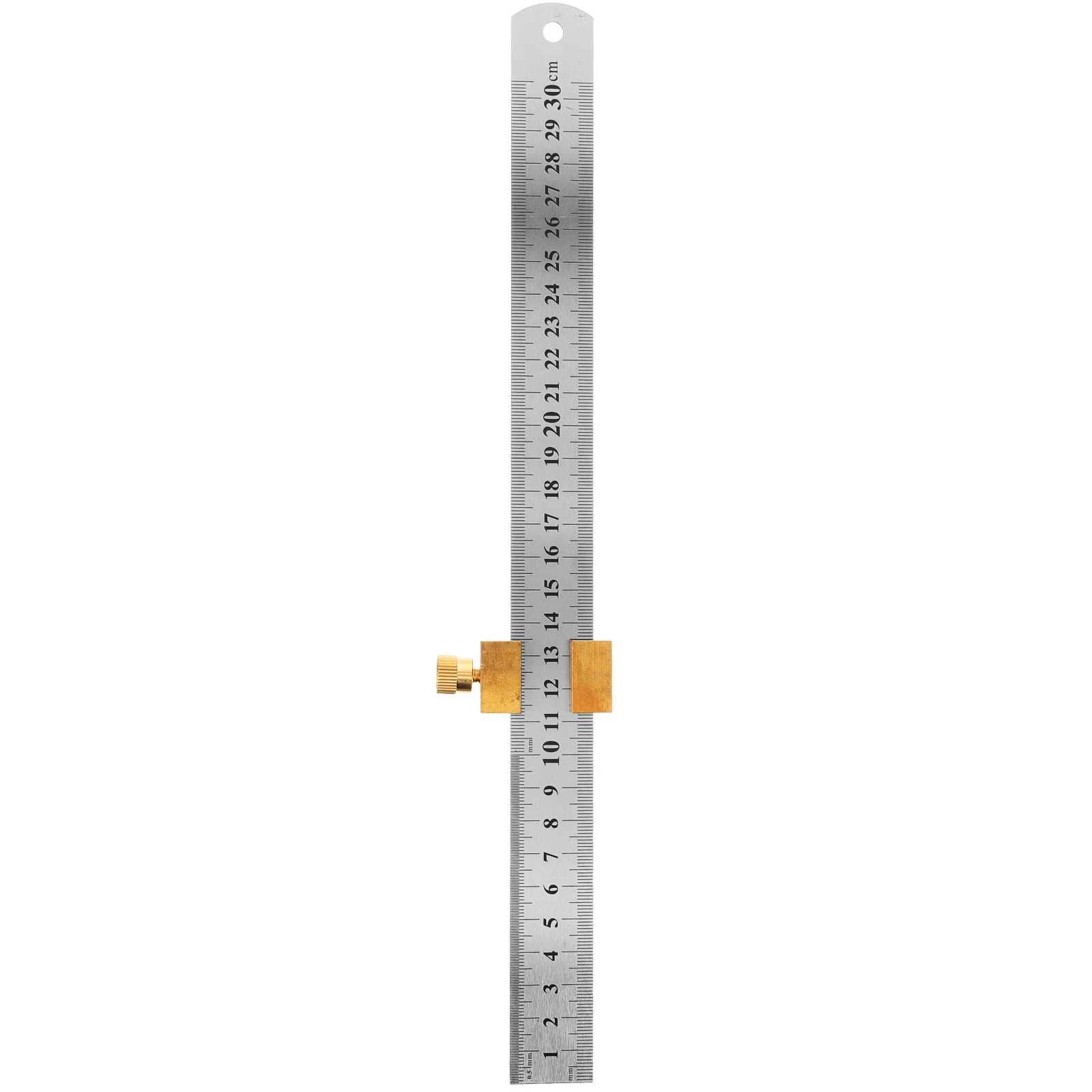 

1 set Brass Limiter Measuring Tool Stainless Steel Woodworking Locator Manual Marking Drywall Cutter Metric System Professional