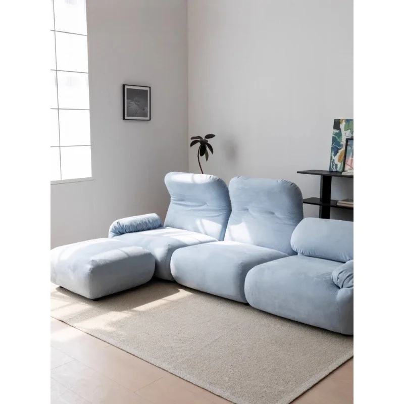 

Minimal foldable backrest straight sofa