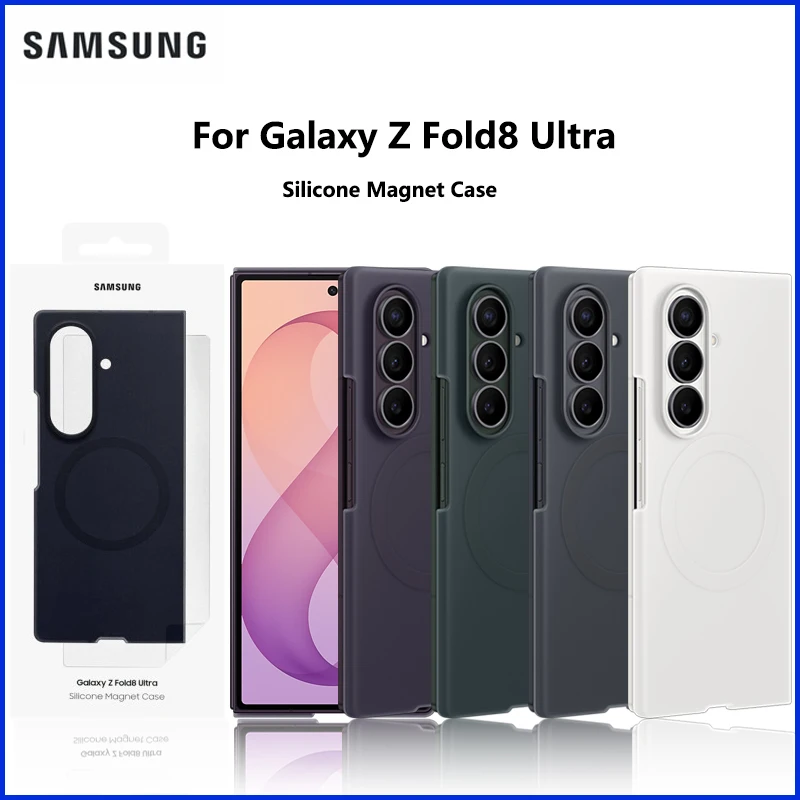 Original Samsung Silicone Magnetic Attraction Phone Case EF-EF976 For Galaxy Z Fold8 Ultra Protective Cover