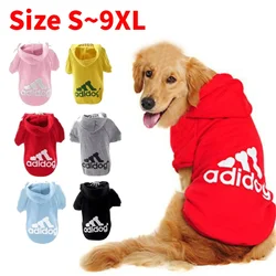 Autumn Winter Warm Dog Clothes Adidog Dog Hoodies Pet Warm Coat for Medium Large Dog Jacket Sweater Puppy French Bulldog Clothes