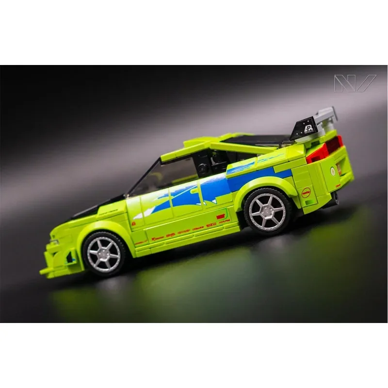 MOC-145853 نموذج مكعبات بناء السيارة الرياضية الكلاسيكية المميزة في التسعينيات، 459 قطعة. هدية إبداعية للأولاد من MOC، لعبة عيد ميلاد للأطفال. #4